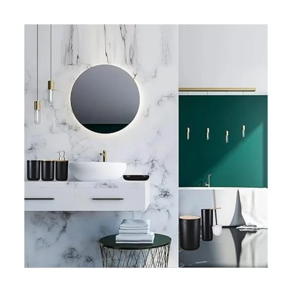 iMucci Juego de accesorios de baño con bote basura_4