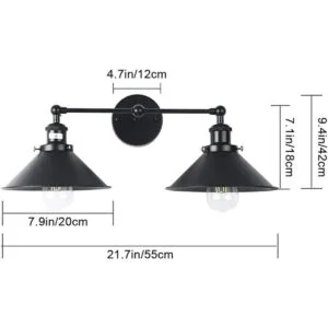 PUUPA 2 luces de tocador de baño tubo industrial_3