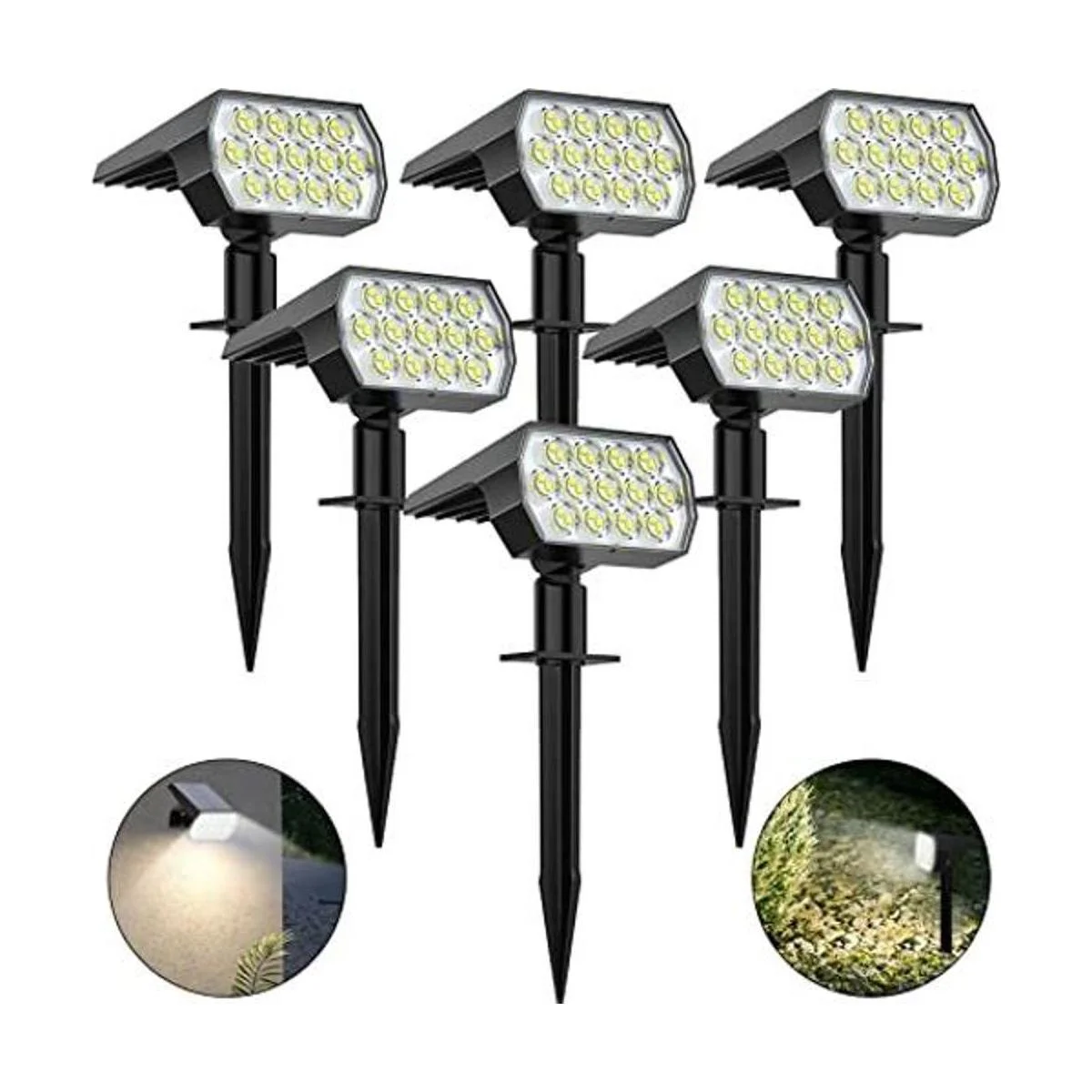 WELALO Luces solares para exteriores paquete de 6_1