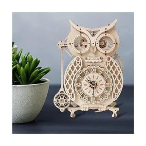 Kit de reloj de madera 3D con diseño de búho kit de_6