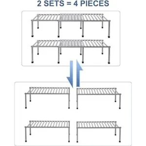 STORAGE MANIAC Juego de 4 estantes de cocina estantes_2