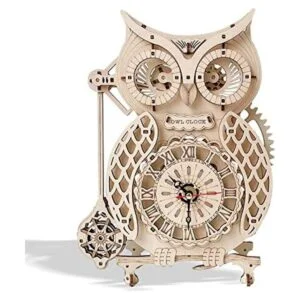 Kit de reloj de madera 3D con diseño de búho kit de_1
