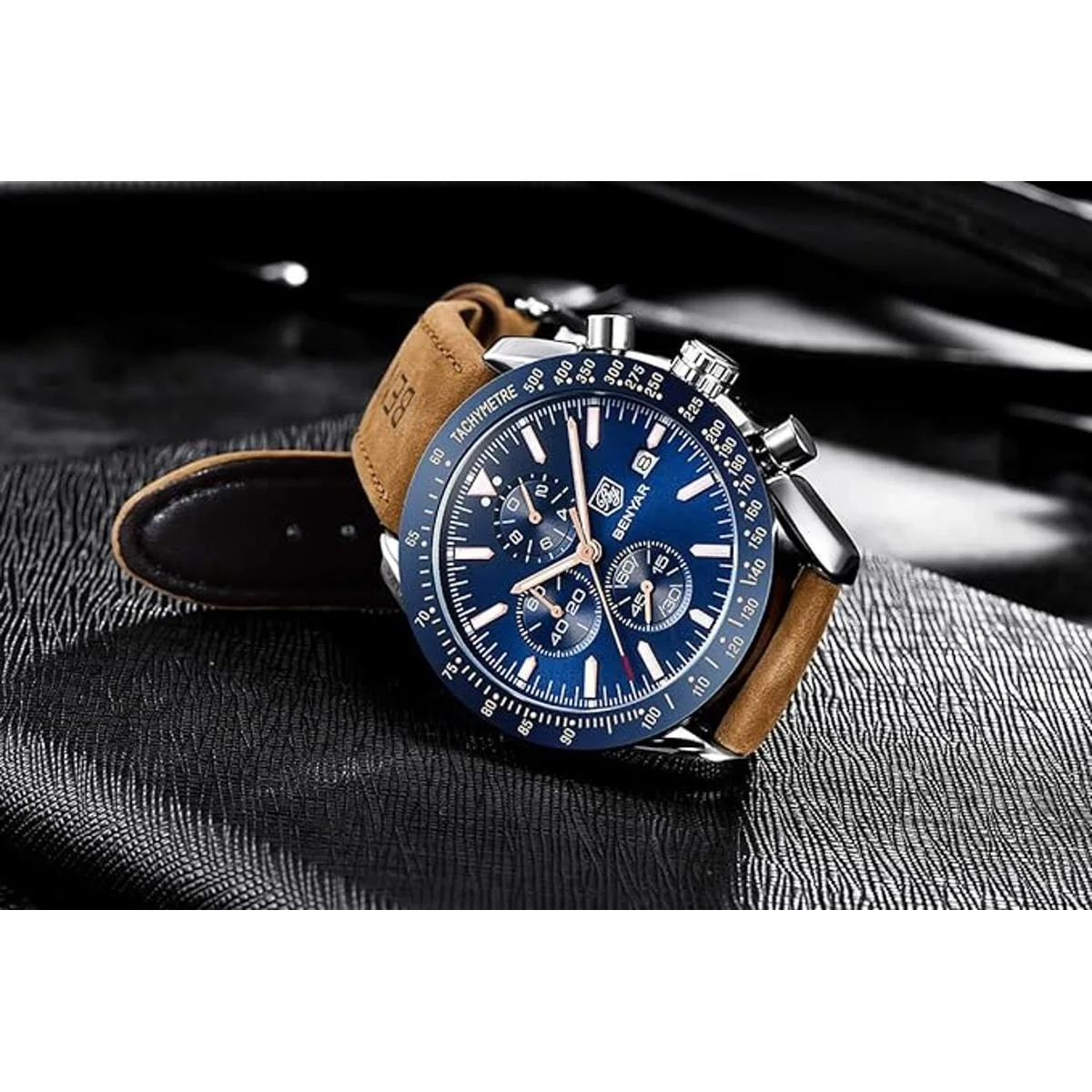 BENYAR Relojes de cuarzo para hombre movimiento_6