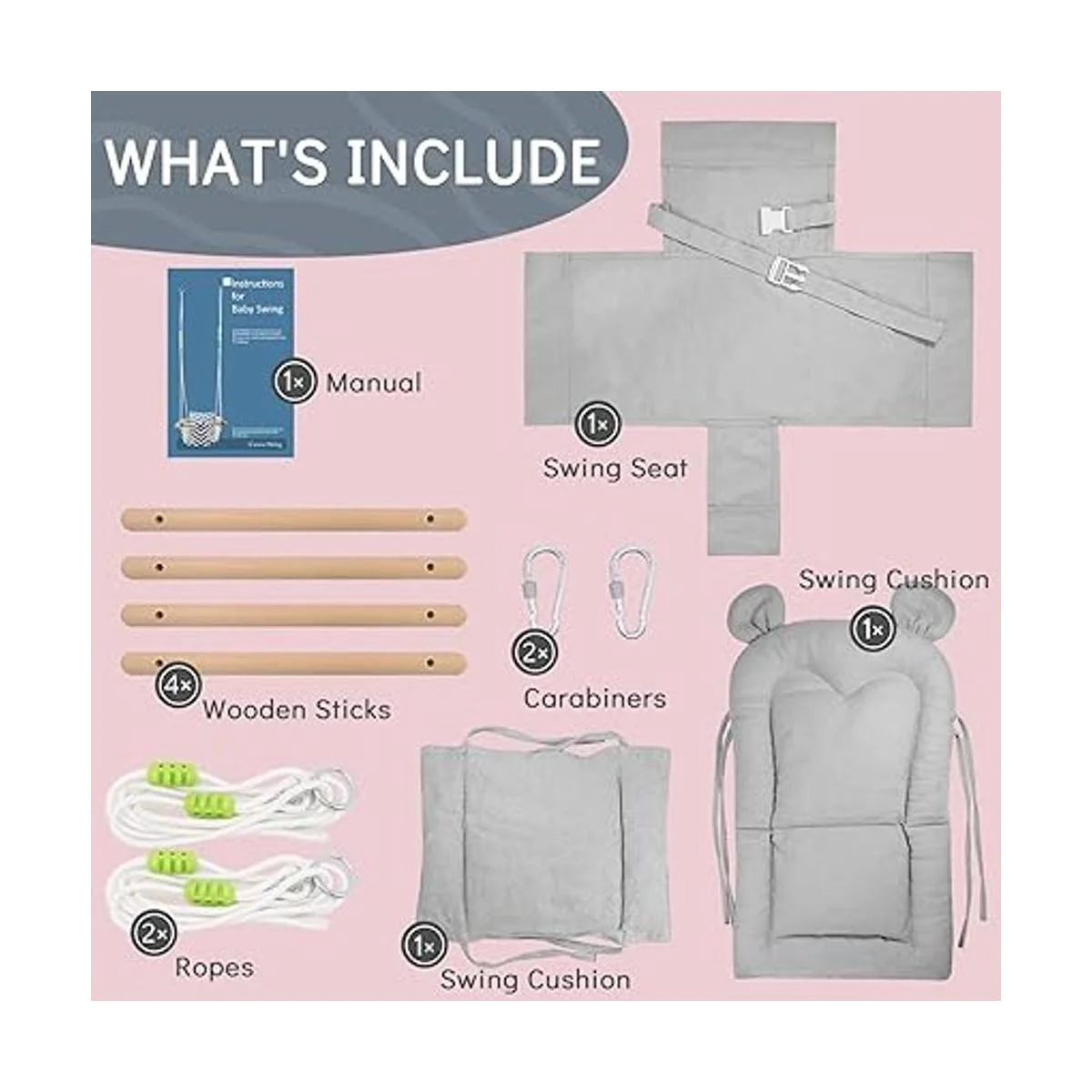 GFU Columpio de lona para bebé para exteriores e_3