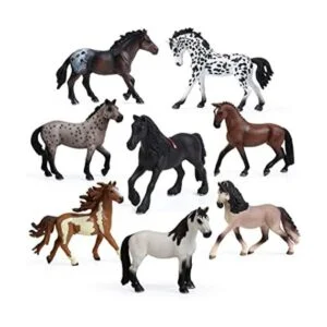8 figuras de juguete de caballo grande y semental figuras_1