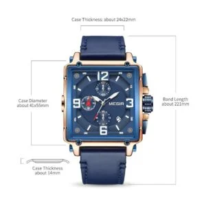 MEGIR Reloj analógico militar con cronógrafo militar para_6