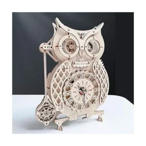 Kit de reloj de madera 3D con diseño de búho kit de_4