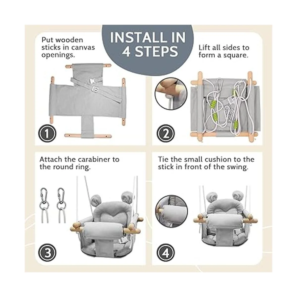GFU Columpio de lona para bebé para exteriores e_5