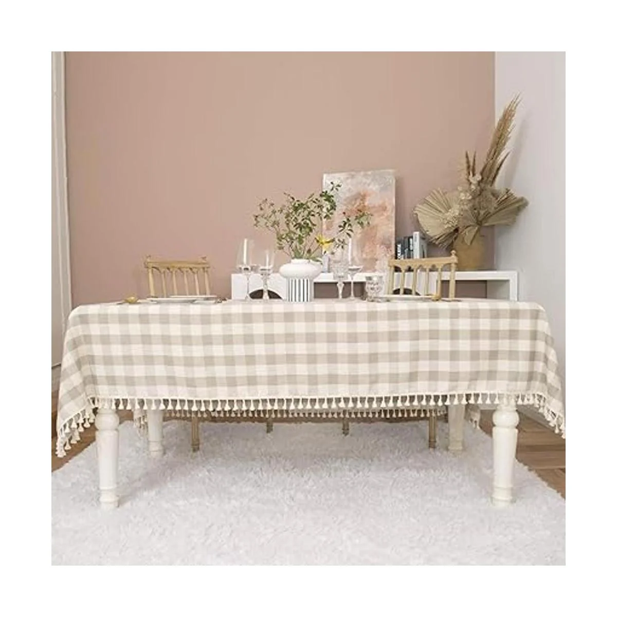 Midsummer Breeze Mantel de estilo rústico a cuadros_7