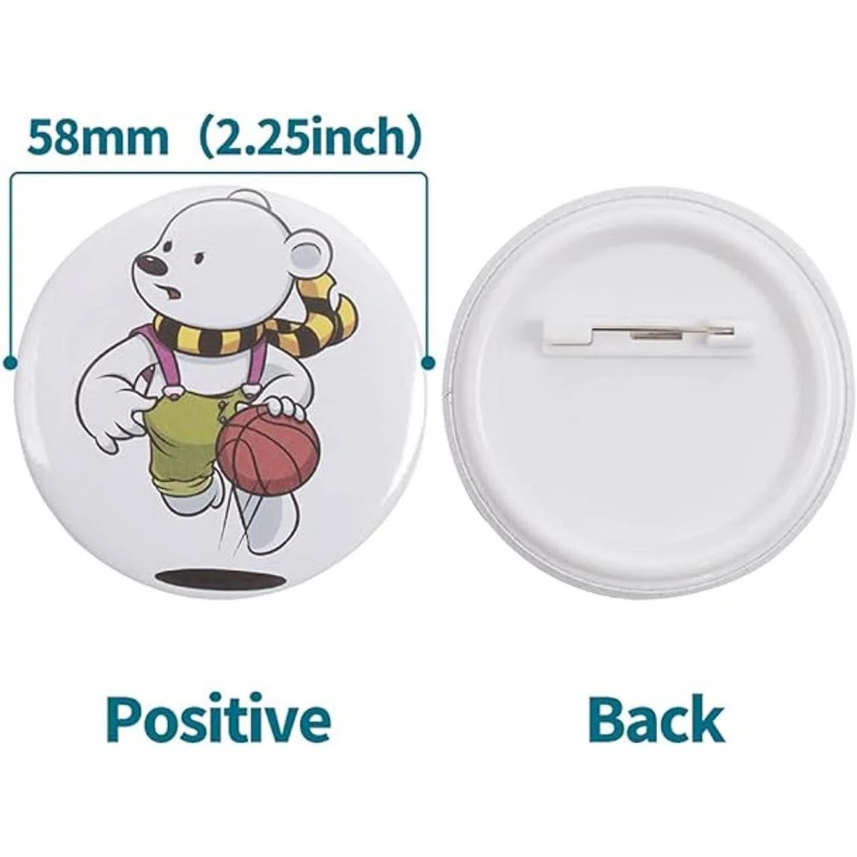 Happizza 200 juegos de piezas de botón trasero de 2.283_5