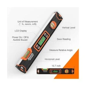 Mecurate Nivel digital de 15.7 pulgadas con pantalla LCD_3
