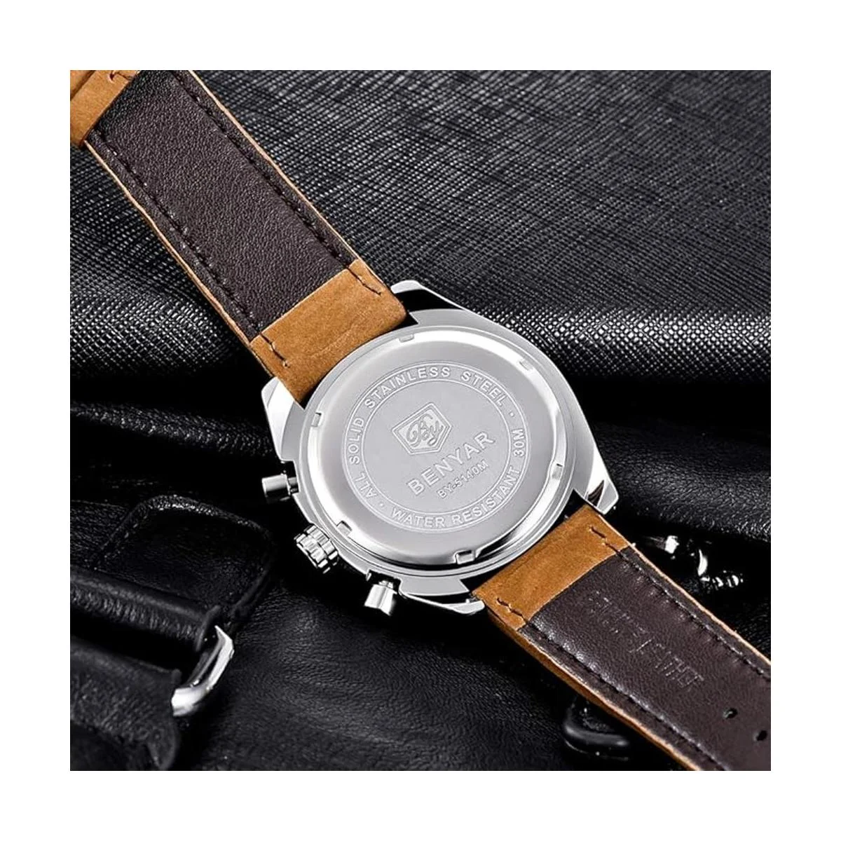 BENYAR Relojes de cuarzo para hombre movimiento_5