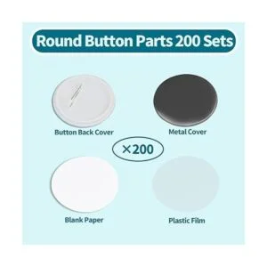 Happizza 200 juegos de piezas de botón trasero de 2.283_2