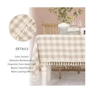 Midsummer Breeze Mantel de estilo rústico a cuadros_4