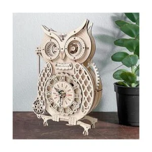 Kit de reloj de madera 3D con diseño de búho kit de_3
