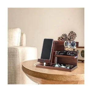 Estación de acoplamiento de teléfono de madera para_5