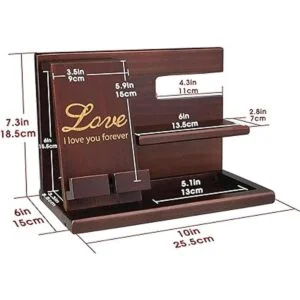 Estación de acoplamiento de teléfono de madera para_4