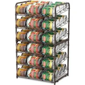 Organizador de latas apilable para despensa paquete de 2_5