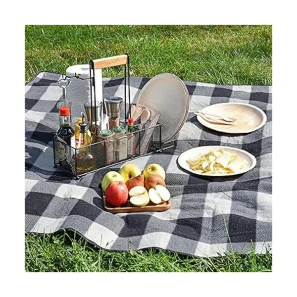 OMAIA Carrito de barbacoa y picnic con soporte para_3