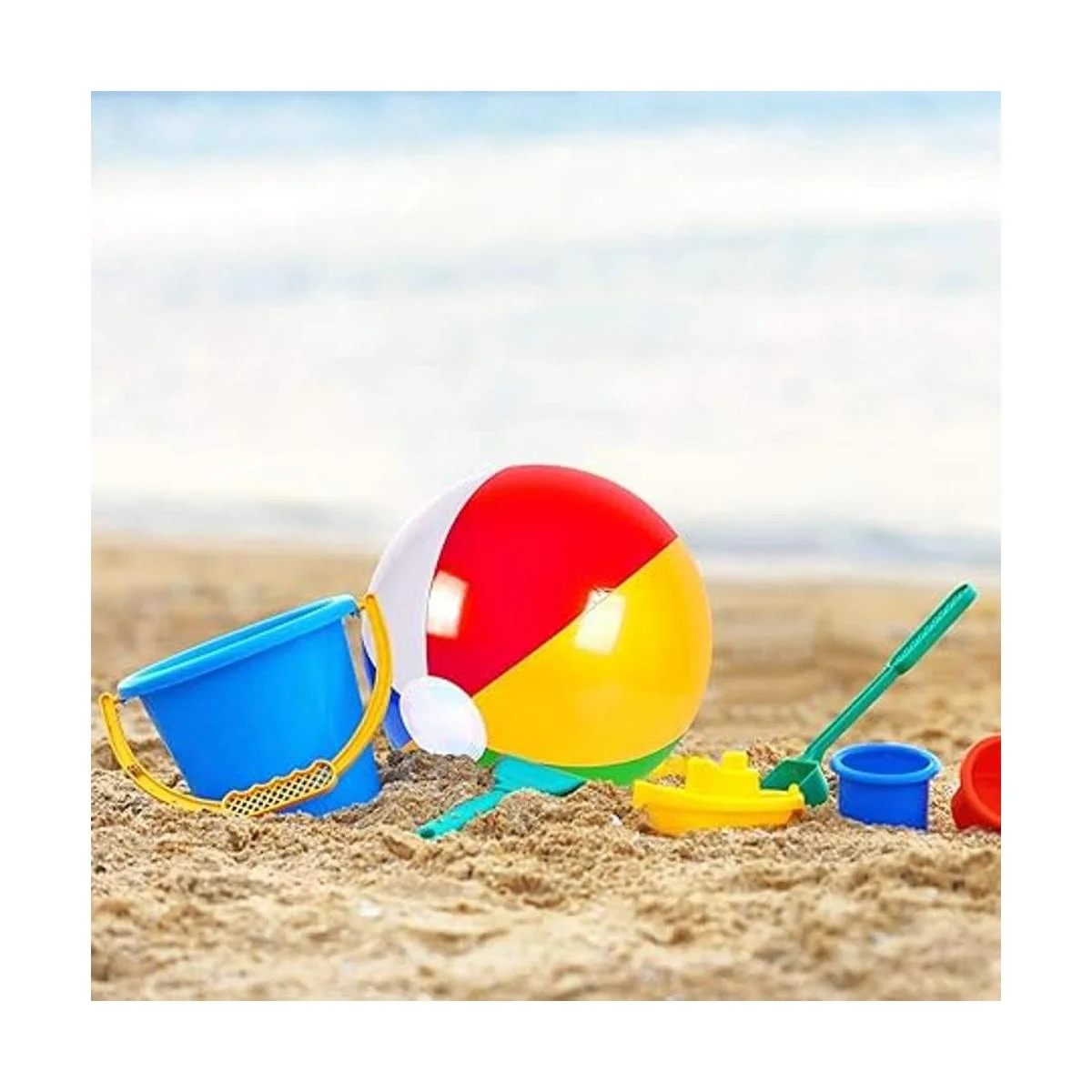 Coopay Paquete de 60 bolas inflables de playa clásicas de_4