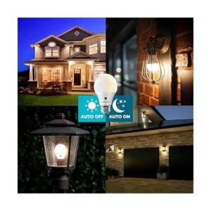 Luxrite Bombillas LED A19 del atardecer al amanecer_4