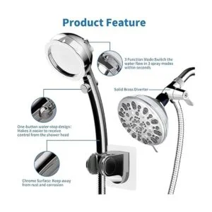 Hibbent Juego de accesorios de rociador de ducha para_3