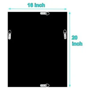 qmdecor Espejo de pared decorativo rectangular brillante_7