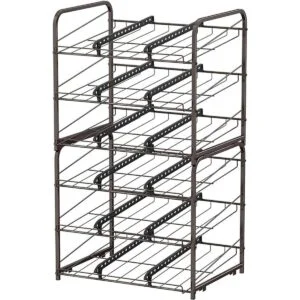 Organizador de latas apilable para despensa paquete de 2_4