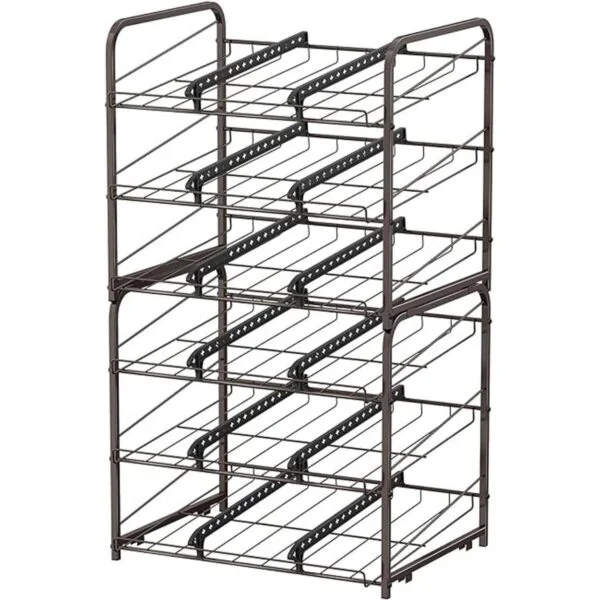 Organizador de latas apilable para despensa paquete de 2_4