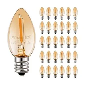 Bombillas de luz nocturna bombilla LED C7 ámbar_1