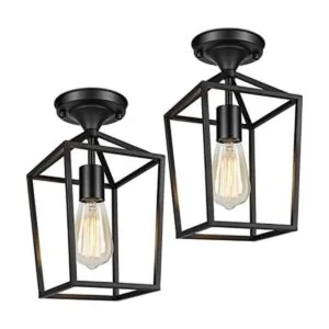 Farmhouse Lámpara de techo semiempotrada para pasillo_1