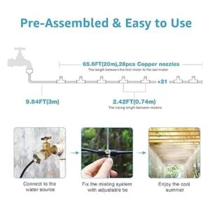 Misters para patio exterior sistema de refrigeración de_3