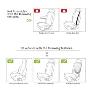 GIANT PANDA Par de fundas para asientos delanteros de_6