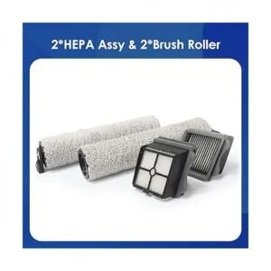 Tineco Juego de 2 rodillos de repuesto HEPA y 2 cepillos_4