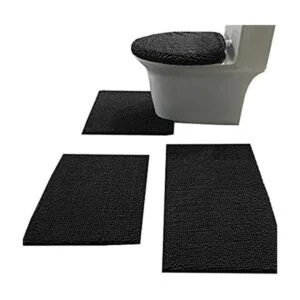 Madeals Juego de tapetes de baño 3 piezas con contorno_1
