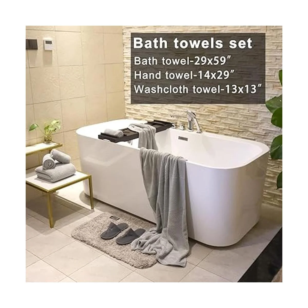 YTYC Juego de 6 toallas de baño grandes de 29 x 59_2