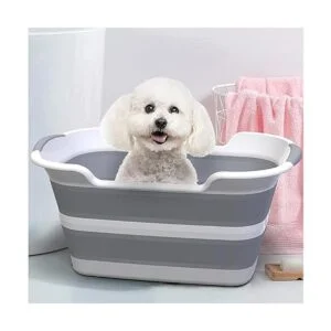 ddLUCK Bañera plegable multifuncional para mascotas con_2