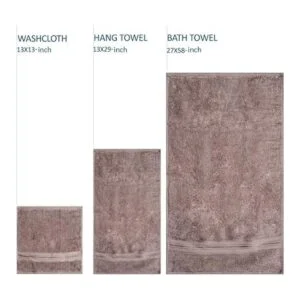 Lizling Juego de toallas de baño de lujo 3 unidades juego_7