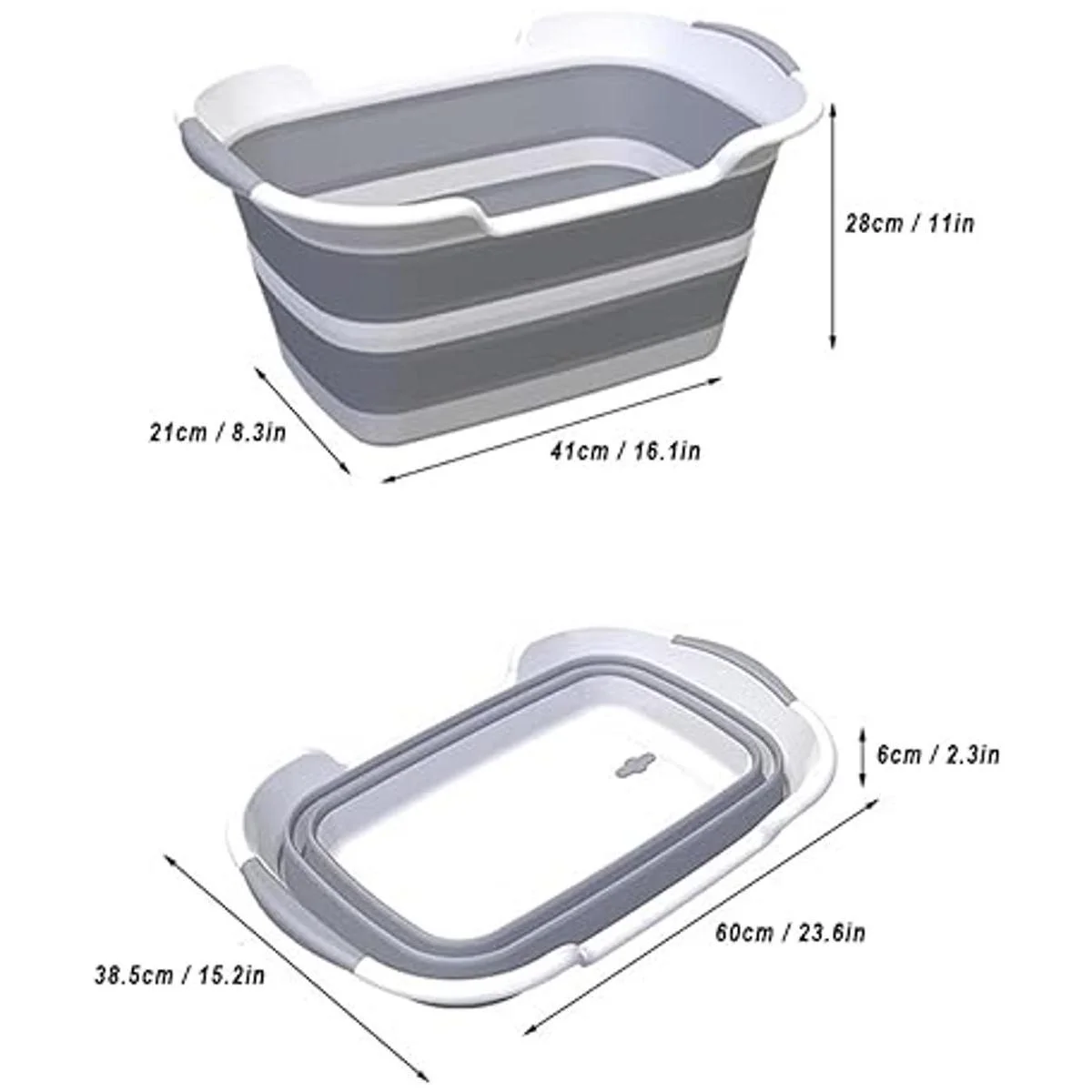 ddLUCK Bañera plegable multifuncional para mascotas con_3