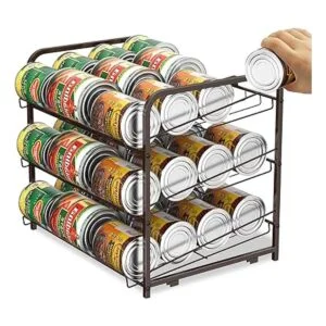 Organizador de latas apilable para despensa paquete de 2_6