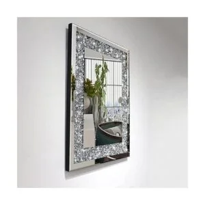 qmdecor Espejo de pared decorativo rectangular brillante_3