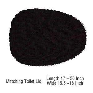 Madeals Juego de tapetes de baño 3 piezas con contorno_4