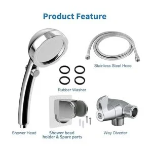 Hibbent Juego de accesorios de rociador de ducha para_6