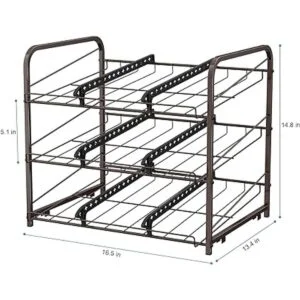 Organizador de latas apilable para despensa paquete de 2_2