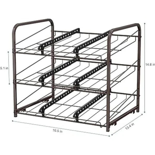 Organizador de latas apilable para despensa paquete de 2_2