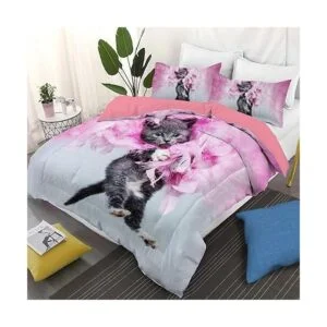 Yasida Juego de edredón para gatos individual tamaño_2