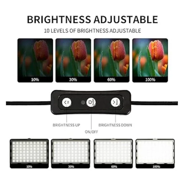 Kit de iluminación de video de fotografía luces LED de_3