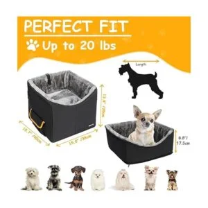 UNICITII Lookout Asiento elevador de coche para perros_3