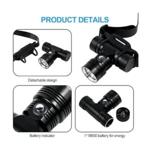 Faro de buceo recargable de 80000 lúmenes súper_6