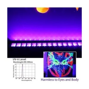 PIZHLO Paquete de 4 barras de luz negra de 30 W luz de_2